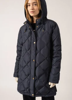 Saint James Coats & Peacoats*Ste Irina Long Down Jacket Amiral