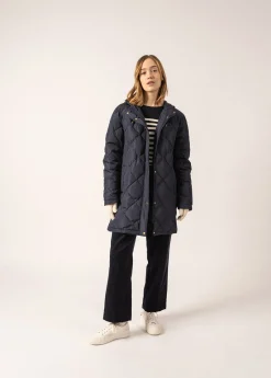 Saint James Coats & Peacoats*Ste Irina Long Down Jacket Amiral