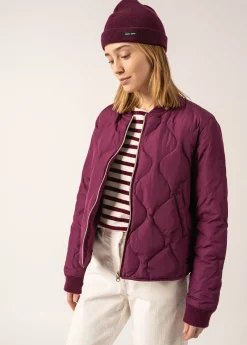 Saint James Jumpers, Cardigans, Jackets*Ste Izia Quilted Jacket Prune