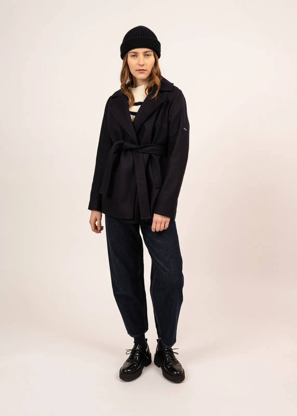 Saint James Coats & Peacoats*Ste Laury short coat Navy