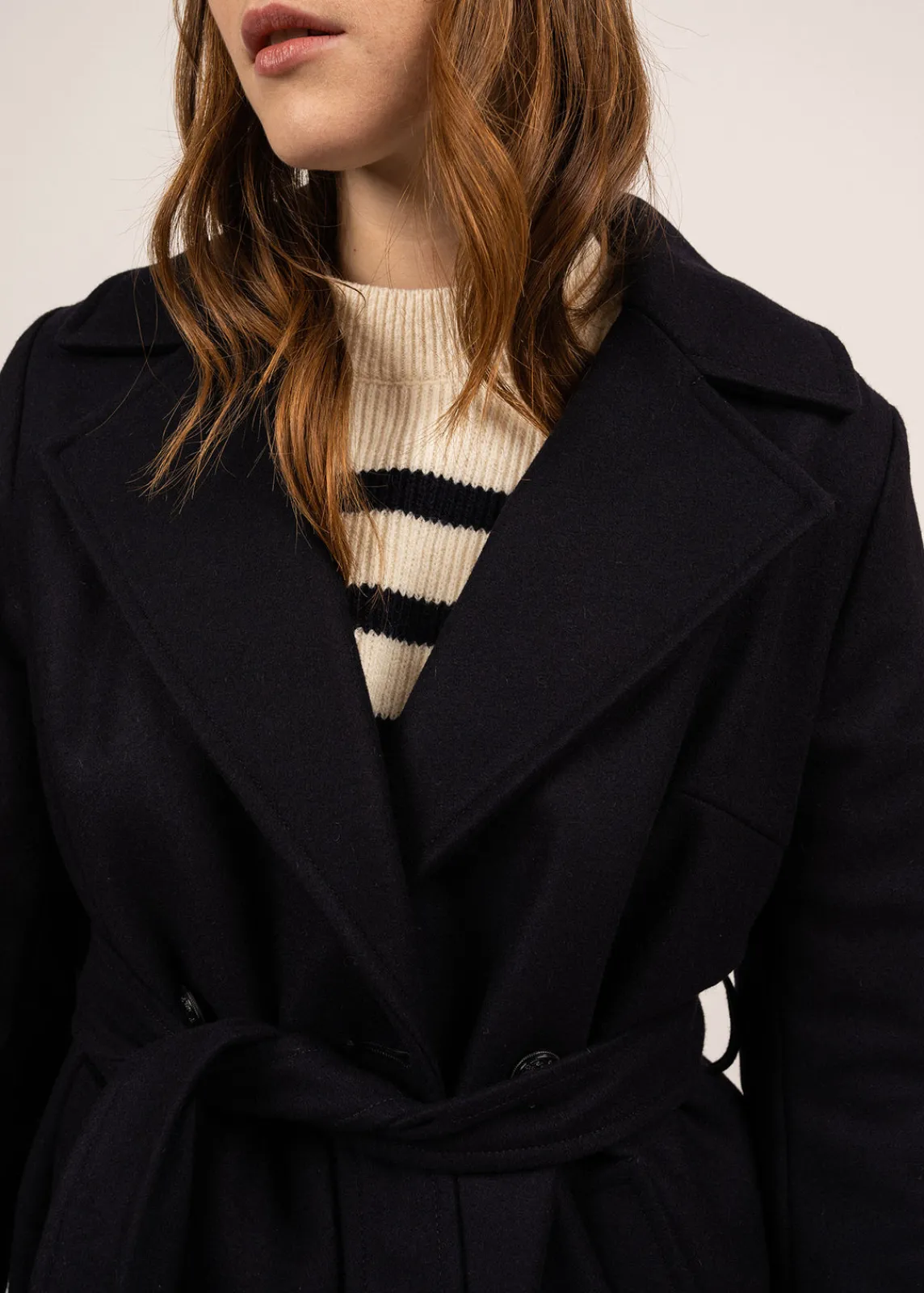 Saint James Coats & Peacoats*Ste Laury short coat Navy