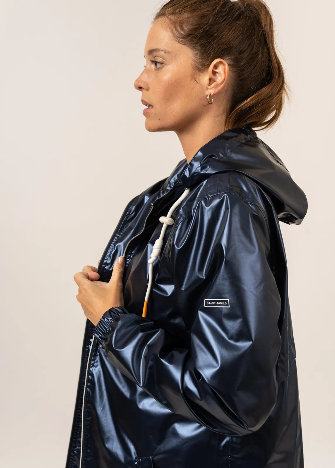 Saint James Shell Jackets & Raincoats*Ste Louna long raincoat Marine