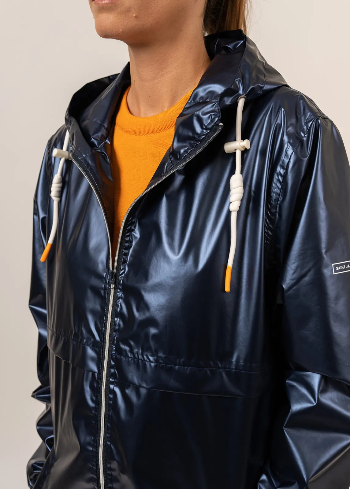 Saint James Shell Jackets & Raincoats*Ste Louna long raincoat Marine