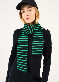 Saint James Accessories*Striped scarf Marine/trefle
