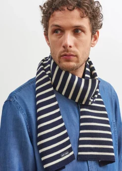 Saint James Scarves*Striped scarf Marine/ecru