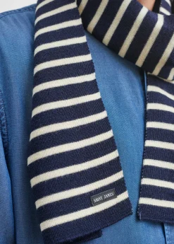 Saint James Scarves*Striped scarf Marine/ecru