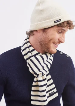 Saint James Accessories*Striped scarf Ecru/marine