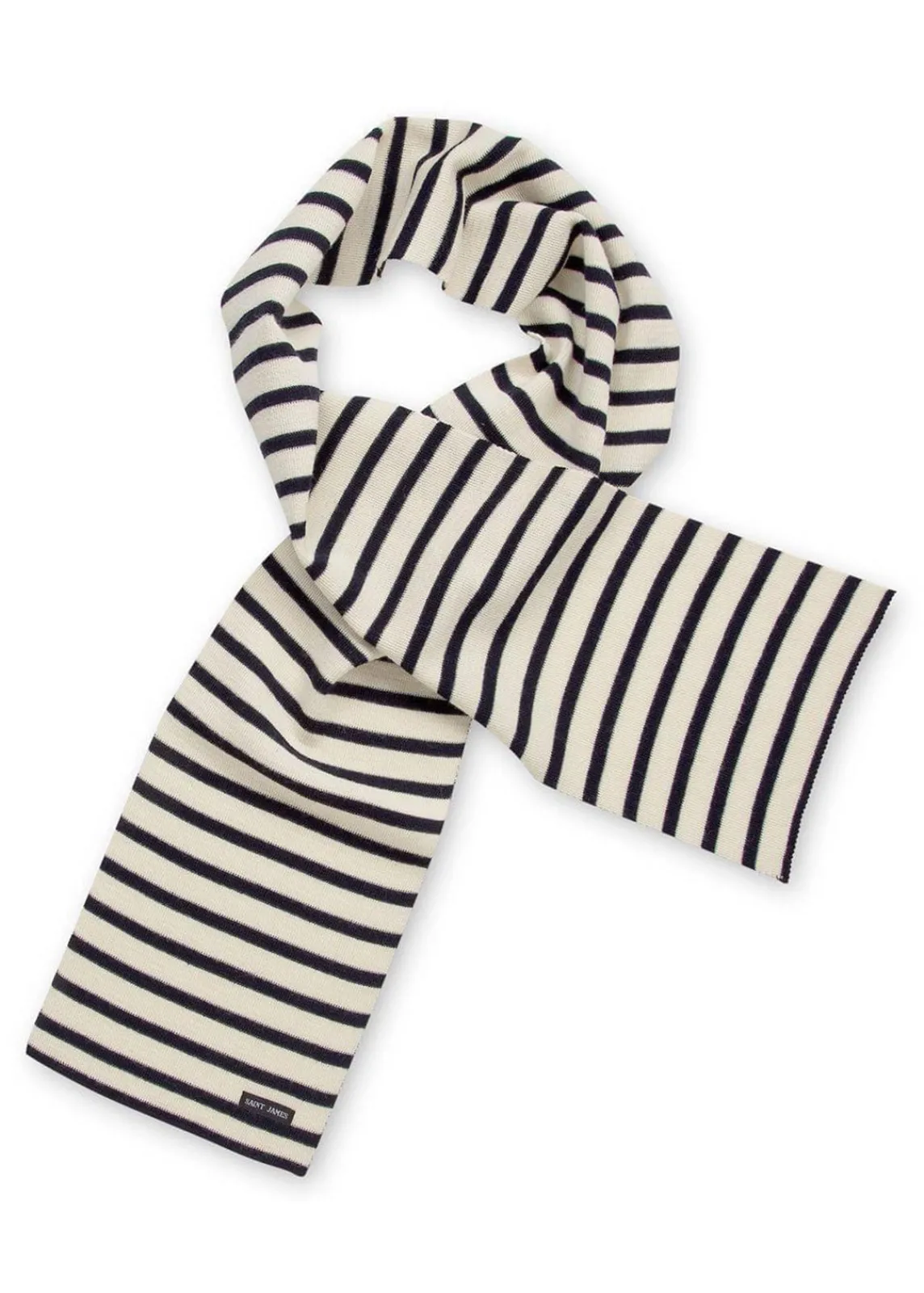 Saint James Accessories*Striped scarf Ecru/marine