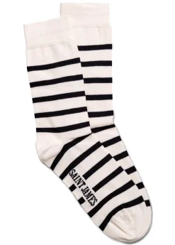 Saint James Accessories|Accessories*Striped socks Ecru/marine