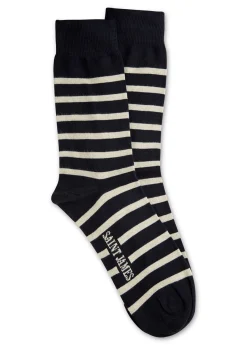 Saint James Shoes & Socks*Striped socks Marine/ecru