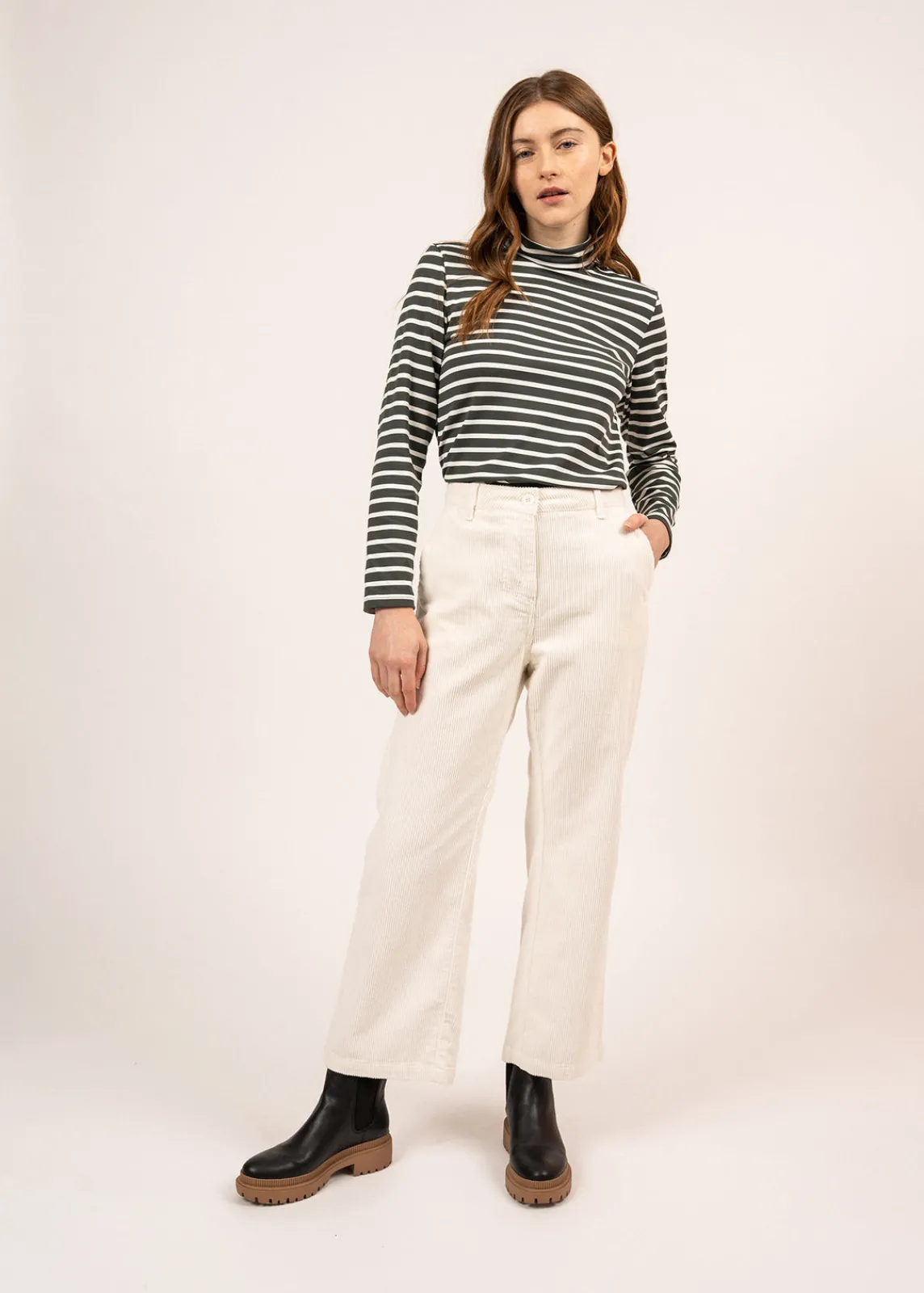 Saint James Trousers & Shorts*Tess Velvet Trousers Blancd'hiver