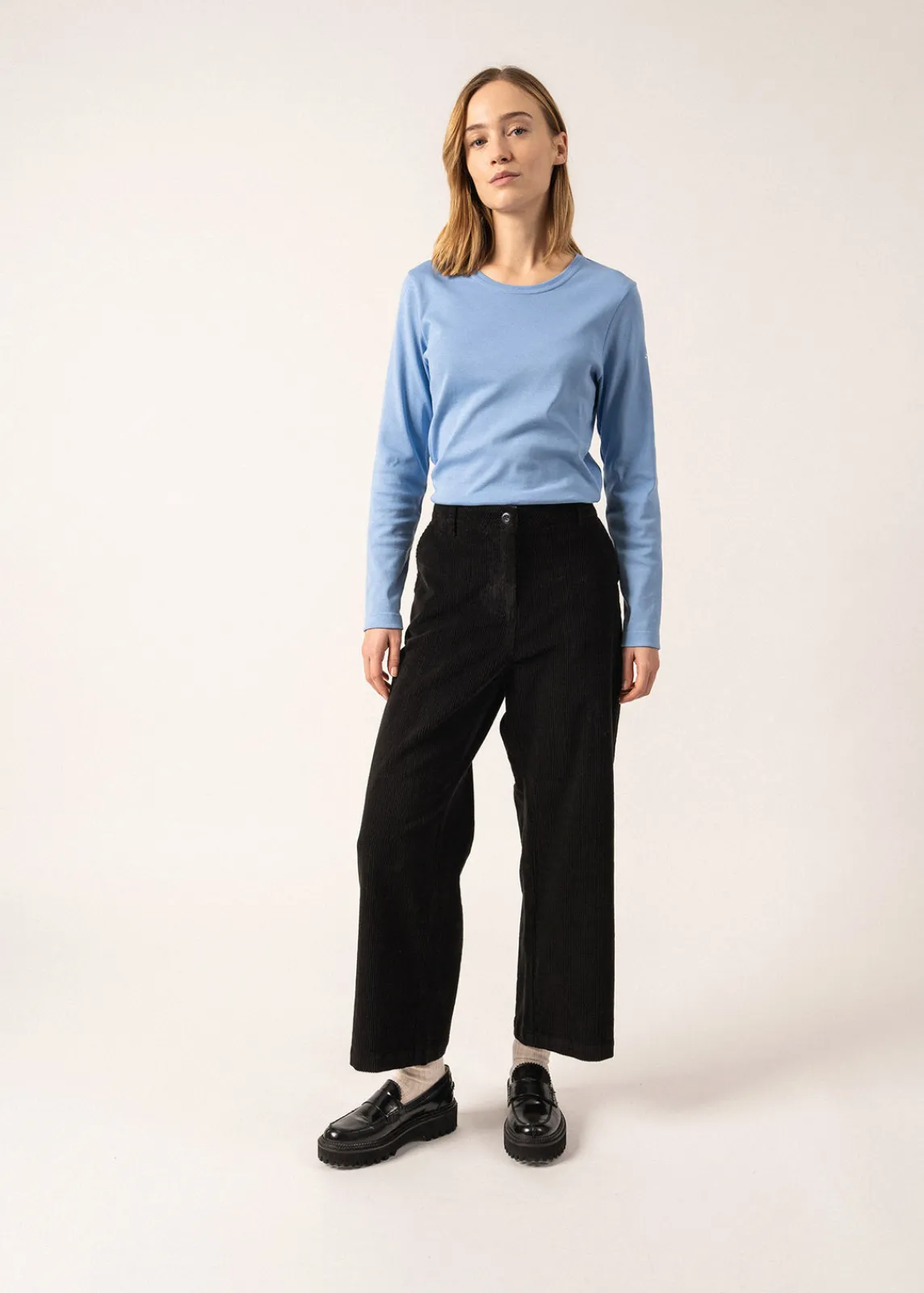 Saint James Trousers & Shorts*Tess Velvet Trousers Noir