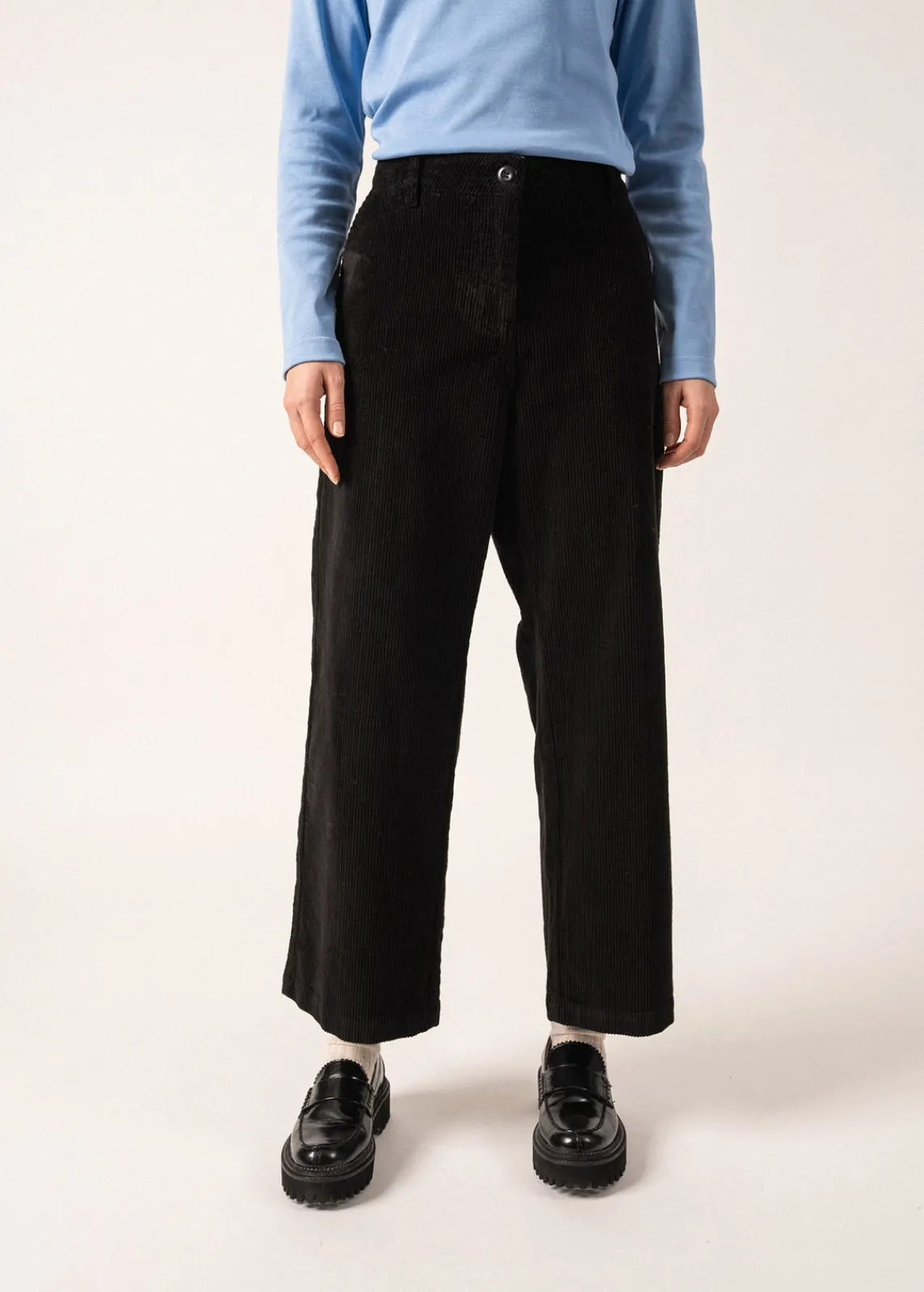 Saint James Trousers & Shorts*Tess Velvet Trousers Noir