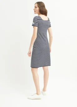 Saint James Dresses & Skirts*Tolède anti-UV striped dress Navy/neige