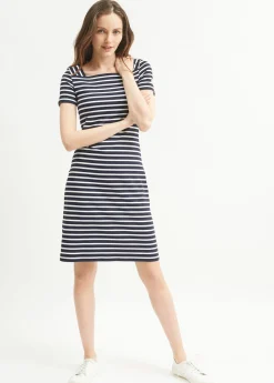 Saint James Dresses & Skirts*Tolède anti-UV striped dress Navy/neige