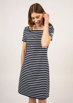 Saint James Dresses & Skirts*Tolède anti-UV striped dress Navy/neige