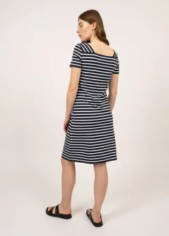 Saint James Dresses & Skirts*Tolède anti-UV striped dress Navy/neige