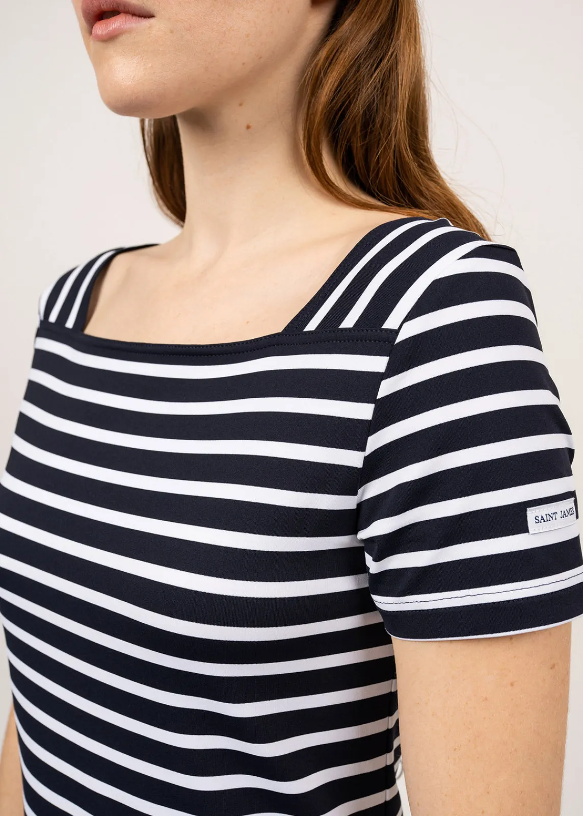 Saint James Dresses & Skirts*Tolède anti-UV striped dress Navy/neige