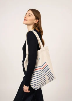 Saint James Accessories|Accessories*Tote bag in recycled cotton Ecru/gitane