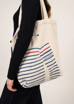 Saint James Accessories|Accessories*Tote bag in recycled cotton Ecru/gitane
