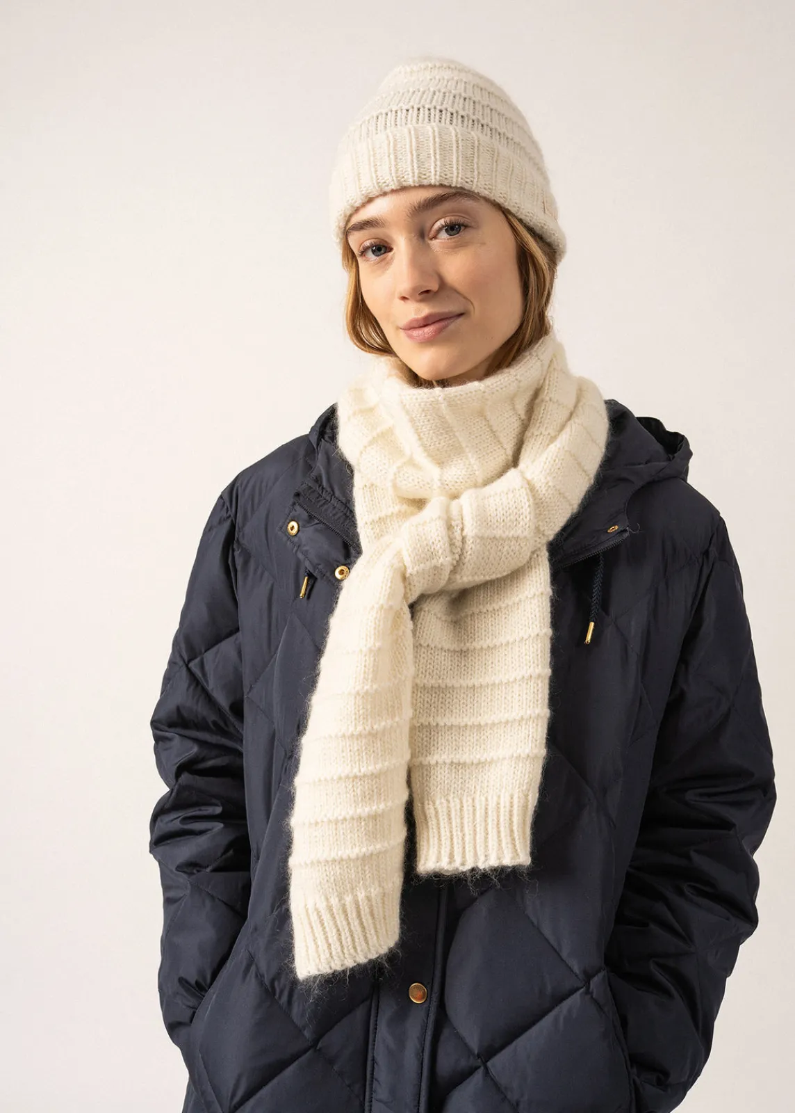 Saint James Accessories*Valais Mohair Beanie Blancd'hiver