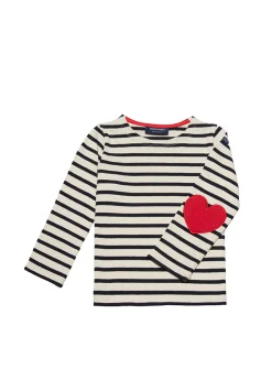 Saint James Sailor Striped Shirts|Sailor Striped Shirts*Vaujany striped sailor shirt for kids Ecru/marine