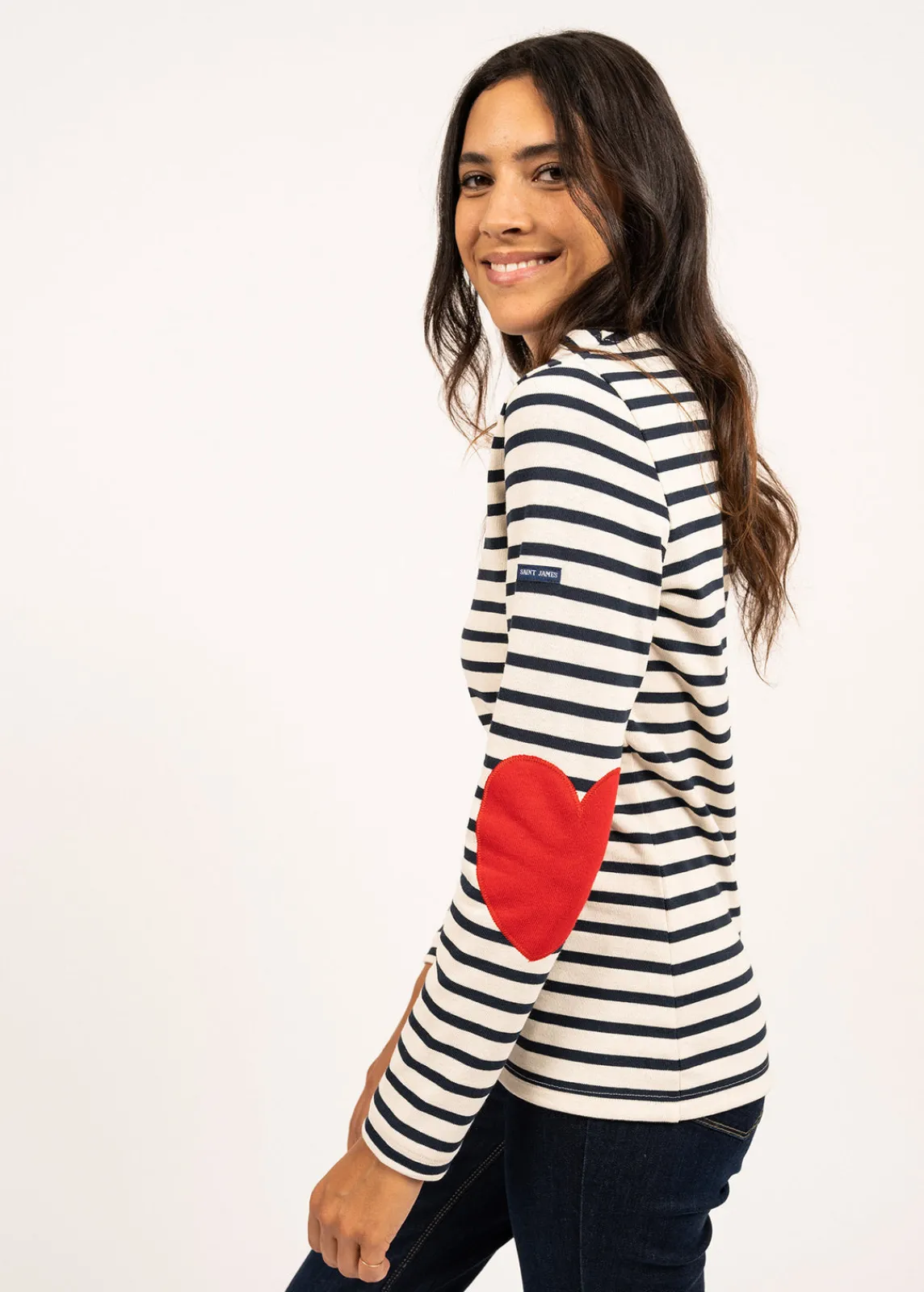 Saint James Sailor Striped Shirts*Vaujany striped sailor shirt Ecru/marine
