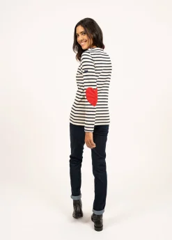 Saint James Sailor Striped Shirts*Vaujany striped sailor shirt Ecru/marine