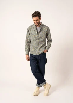 Saint James Shirts*Veli Floral Patterned Shirt Ambre/gitane
