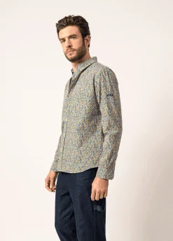 Saint James Shirts*Veli Floral Patterned Shirt Ambre/gitane