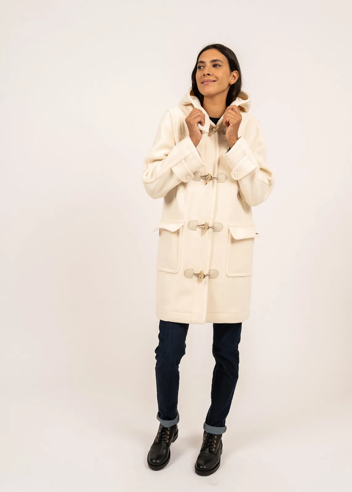 Saint James Coats & Peacoats*Venus classic duffle-coat Blancd'hiver