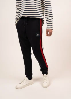 Saint James Trousers & Shorts*Viking wool pants with contrasting stripes Navy/ecume/tulipe
