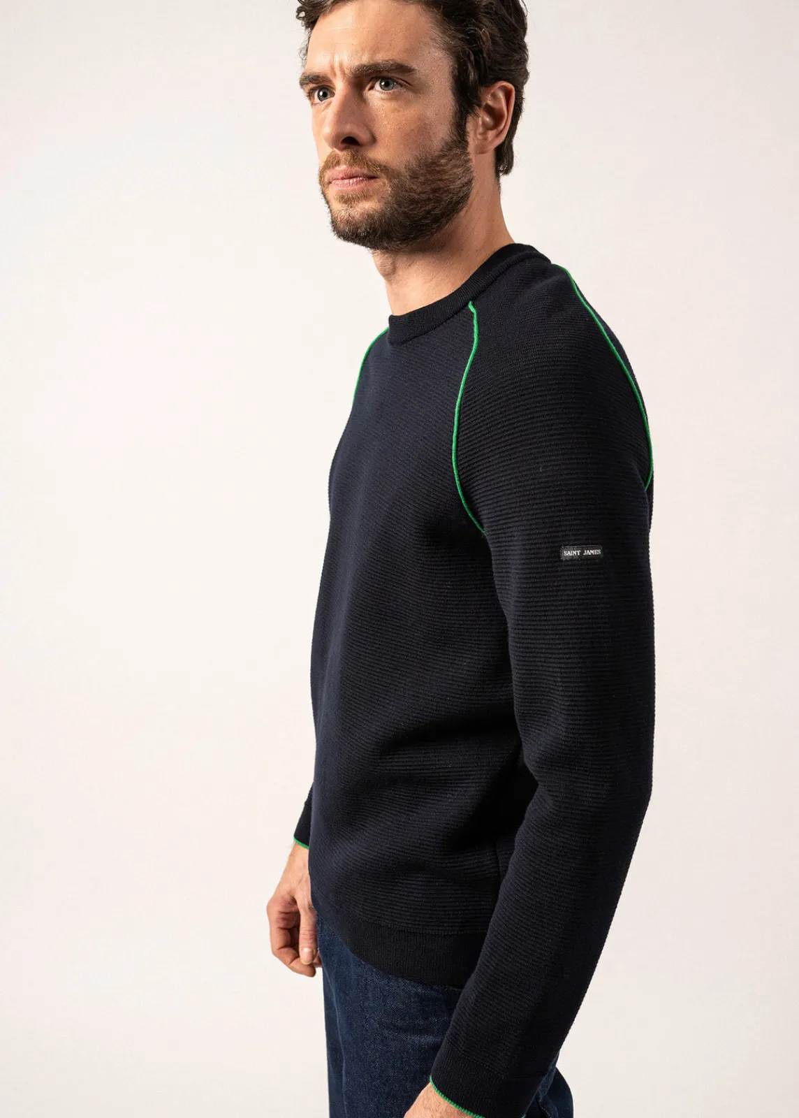 Saint James Jumpers & Cardigans*Vizile Wool Jumper Navy/trefle