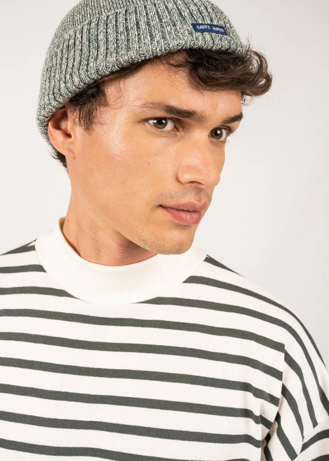 Saint James Hats & Beanies*Yvetot wool hat Vegetal/ecru
