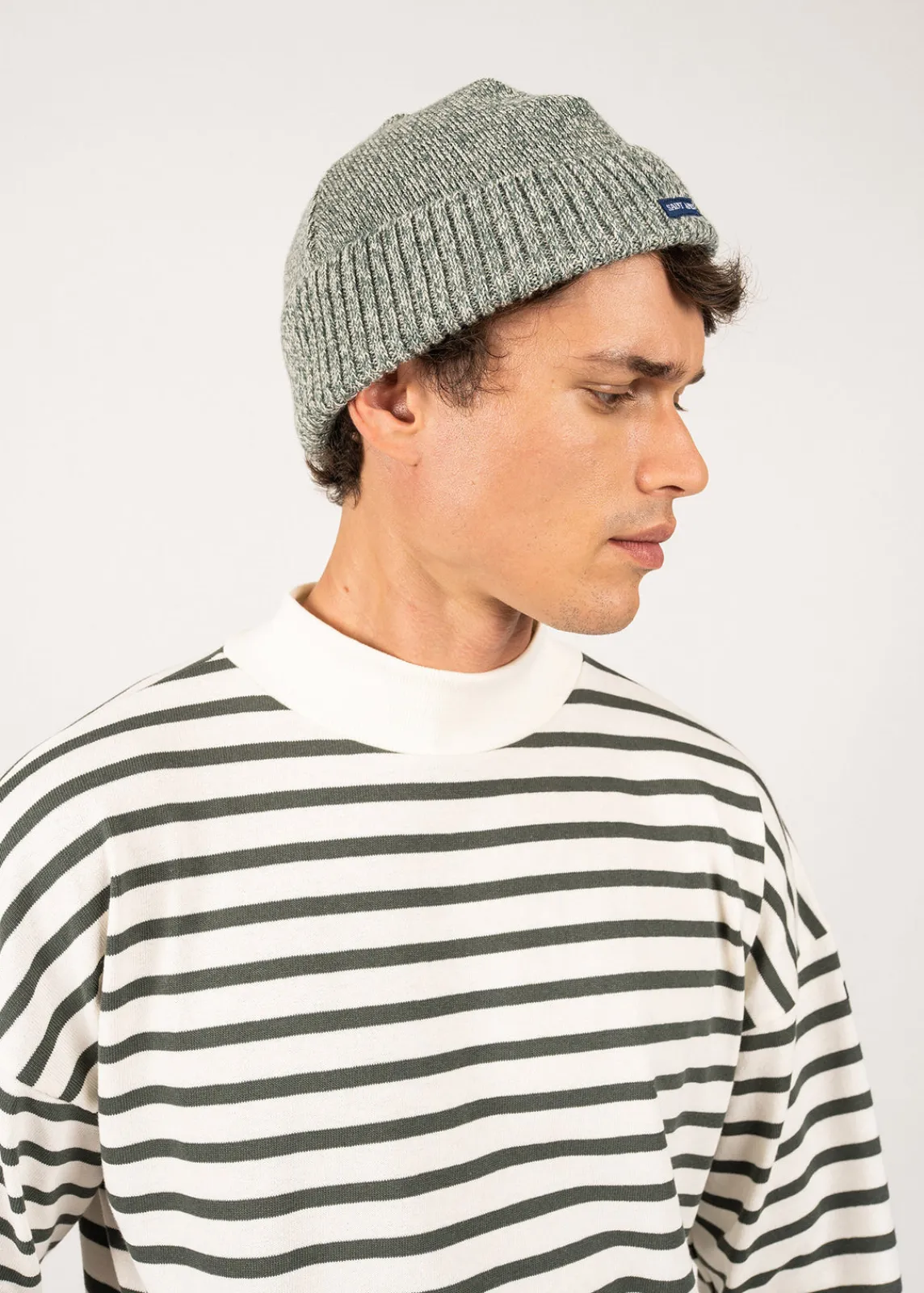 Saint James Hats & Beanies*Yvetot wool hat Vegetal/ecru