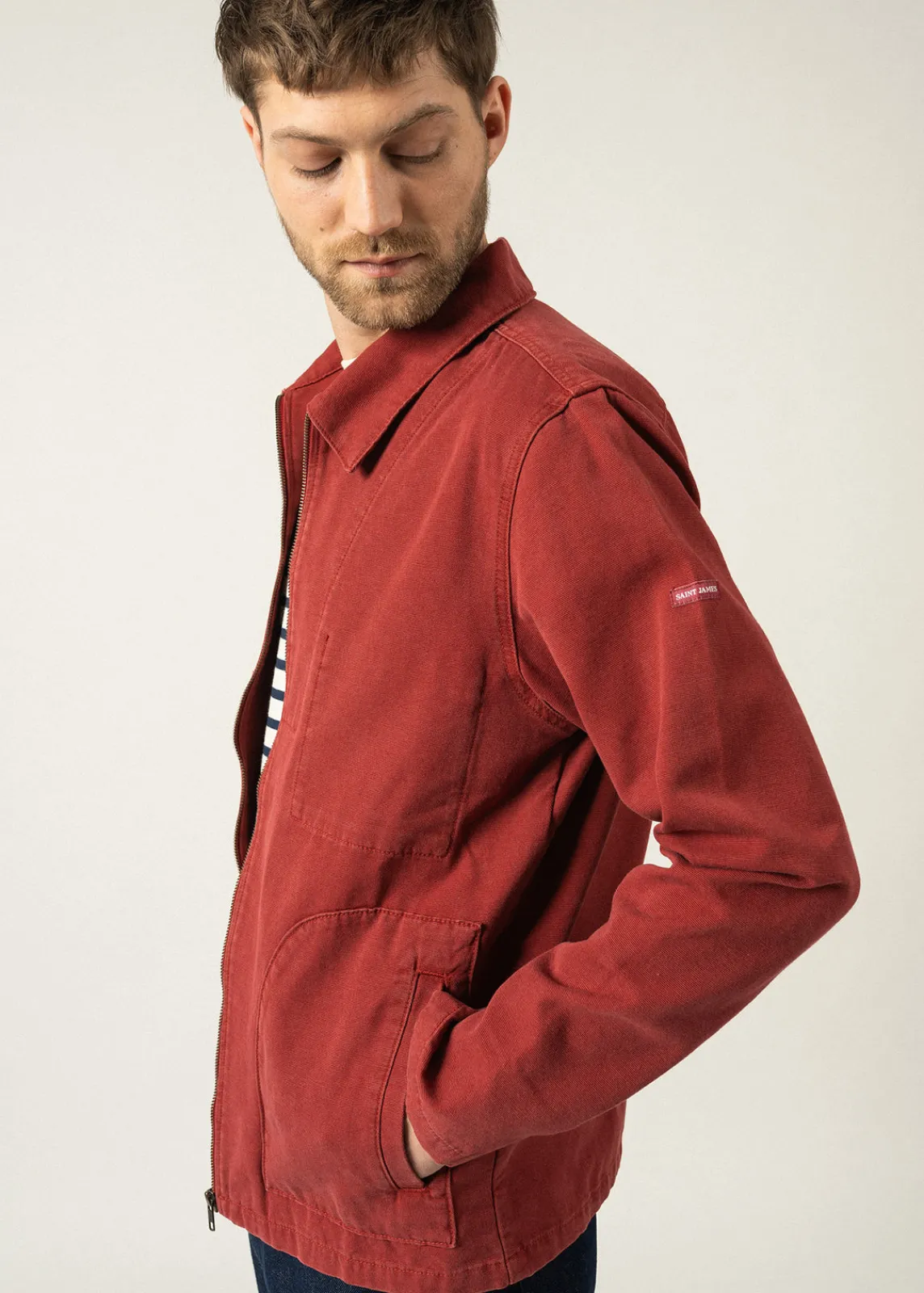 Saint James Shell Jackets & Raincoats*Zephyr smock style jacket Brique